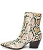 Color:Bone Multi Snake - Image 4 - Caty Snake Print Leather Western Booties