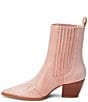 Color:Flamingo Pink Leather - Image 4 - Collins Leather Western Booties