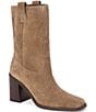 Matisse Downey Suede Mid Calf Block Heel Boots - Image 1