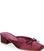 Matisse Geneva Fabric Slip On Leather Bow Mules - Image 1