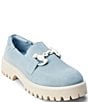 Color:Light Blue - Image 1 - Hutch Suede Lug Sole Loafers