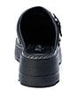 Color:Black Leather - Image 3 - Lenni Leather Buckle Detail Platform Chunky Mules