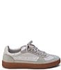 Color:Taupe Suede - Image 2 - Monty Suede and Leather Lace-Up Retro Sneakers
