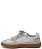 Color:Taupe Suede - Image 4 - Monty Suede and Leather Lace-Up Retro Sneakers