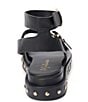 Color:Black Leather - Image 3 - Nina Leather Buckled Gladiator Stud Sandals