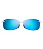 Color:Crystal Matte - Image 1 - 'Akau PolarizedPlus2® Rectangular 62mm Sunglasses