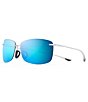 Color:Crystal Matte - Image 2 - 'Akau PolarizedPlus2® Rectangular 62mm Sunglasses