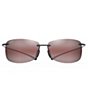 Color:Black Gloss - Image 2 - 'Akau PolarizedPlus2® Rectangular 62mm Sunglasses