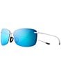 Color:Crystal Matte - Image 1 - 'Akau PolarizedPlus2® Rectangular 62mm Sunglasses