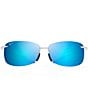 Color:Crystal Matte - Image 2 - 'Akau PolarizedPlus2® Rectangular 62mm Sunglasses