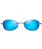 Color:Gunmetal - Image 2 - Aki Aki PolarizedPlus2® Oval 50mm Sunglasses