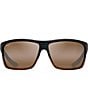 Maui Jim Alenuihaha PolarizedPlus2® Wrap 64mm Sunglasses, Color:Stripe Dark Brown - Image 2