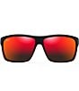 Color:Burgundy Stripe - Image 2 - Alenuihaha PolarizedPlus2® Wrap 64mm Sunglasses