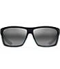 Color:Grey Black Stripe - Image 2 - Alenuihaha PolarizedPlus2® Wrap 64mm Sunglasses