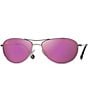 Color:Rose Gold - Image 1 - Baby Beach PolarizedPlus2® Aviator 56mm Sunglasses
