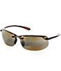 Color:Brown - Image 1 - Banyans PolarizedPlus2® Rimless 70mm Sunglasses