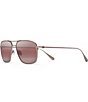 Color:Satin Brown Red - Image 1 - Beaches PolarizedPlus2® Aviator 57mm Sunglasses