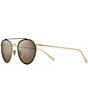 Color:Gold Matte - Image 1 - Bowline PolarizedPlus2® Round Fashion 53mm Sunglasses