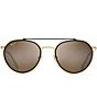 Color:Gold Matte - Image 2 - Bowline PolarizedPlus2® Round Fashion 53mm Sunglasses