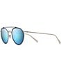 Color:Silver Matte - Image 1 - Bowline PolarizedPlus2® Round Fashion 53mm Sunglasses