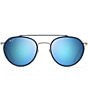 Color:Silver Matte - Image 2 - Bowline PolarizedPlus2® Round Fashion 53mm Sunglasses