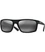 Color:Matte Black - Image 1 - Byron Bay Mirrored PolarizedPlus2® Wrap 62mm Sunglasses
