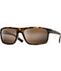 Color:Matte Tortoise - Image 1 - Byron Bay Mirrored PolarizedPlus2® Wrap 62mm Sunglasses