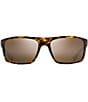 Color:Matte Tortoise - Image 2 - Byron Bay Mirrored PolarizedPlus2® Wrap 62mm Sunglasses