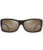 Color:Caramel Tortoise - Image 2 - Equator PolarizedPlus2® Wrap 64.5mm Sunglasses
