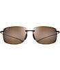 Color:Matte Rootbeer - Image 2 - Hema PolarizedPlus2® Rimless 62mm Sunglasses