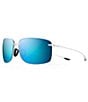 Color:Crystal Matte - Image 1 - Hema PolarizedPlus2® Rimless 62mm Sunglasses