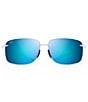 Color:Crystal Matte - Image 2 - Hema PolarizedPlus2® Rimless 62mm Sunglasses