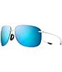 Color:Crystal Matte - Image 1 - Hikina PolarizedPlus2® Rimless 62mm Sunglasses