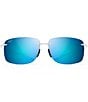 Color:Crystal Matte - Image 2 - Hikina PolarizedPlus2® Rimless 62mm Sunglasses