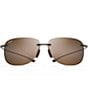 Color:Matte Rootbeer - Image 2 - Hikina PolarizedPlus2® Rimless 62mm Sunglasses