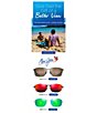 Maui Jim Ho'okipa PolarizedPlus2® Rimless 64mm Sunglasses, Color:Matte Black Hawaii Lava - Image 3