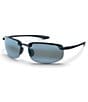 Color:Black - Image 1 - Ho'okipa PolarizedPlus2® Rimless 64mm Sunglasses