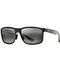 Maui Jim Unisex Huelo 58mm PolarizedPlus2® Rectangle Sunglasses - Image 3