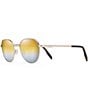 Color:Gold Metal - Image 1 - Hukilau PolarizedPlus2® Round 52mm Sunglasses