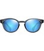 Maui Jim Unisex Joy Ride PolarizedPlus2® Round Transparent 49mm Sunglasses, Color:Transparent Dove Grey - Image 2