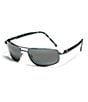 Color:Gunmetal - Image 1 - Kahuna PolarizedPlus2® Rectangular 59mm Sunglasses