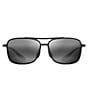 Color:Gloss Black - Image 2 - Kaupo Gap PolarizedPlus2® Aviator 61mm Sunglasses