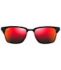 Color:Black Gloss Hawaii Lava - Image 2 - Kawika PolarizedPlus2® Rectangular 54mm Sunglasses