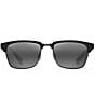 Color:Gloss Black - Image 2 - Kawika PolarizedPlus2® Rectangular 54mm Sunglasses