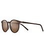 Color:Brown Stripe - Image 1 - Kiawe PolarizedPlus2® Round 53mm Sunglasses