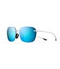 Color:Crystal Matte - Image 2 - Komohana PolarizedPlus2® Square 50mm Sunglasses