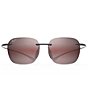 Color:Gloss Black - Image 1 - Komohana PolarizedPlus2® Square 50mm Sunglasses