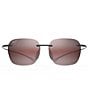 Color:Gloss Black - Image 2 - Komohana PolarizedPlus2® Square 50mm Sunglasses