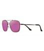 Color:Satin Sepia - Image 1 - Lava Tube PolarizedPlus2® Aviator 57mm Sunglasses