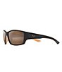 Color:Matte Dark Transparent Brown with Tan and Cream - Image 1 - Local Kine PolarizedPlus2® Wrap 61mm Sunglasses